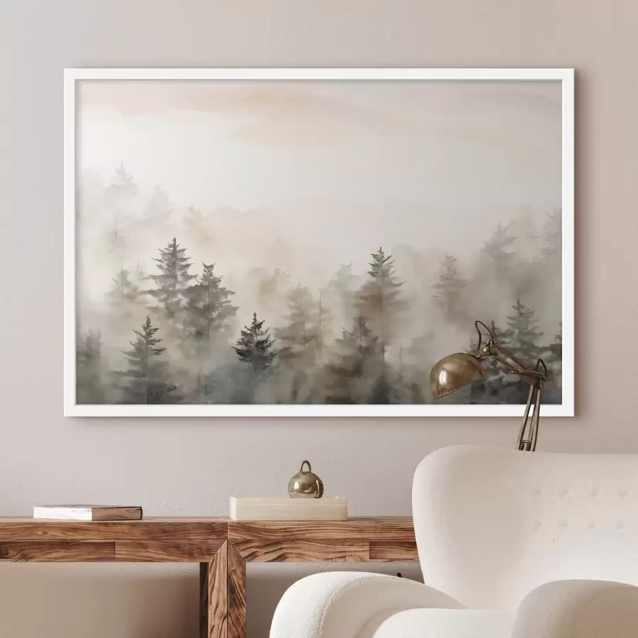 Fototapety Akvarelový les, imitácia f47885