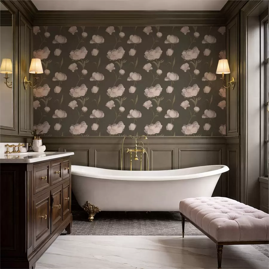 Fototapety Jemné ružové pivonky na tmavom pozadí a01114v1