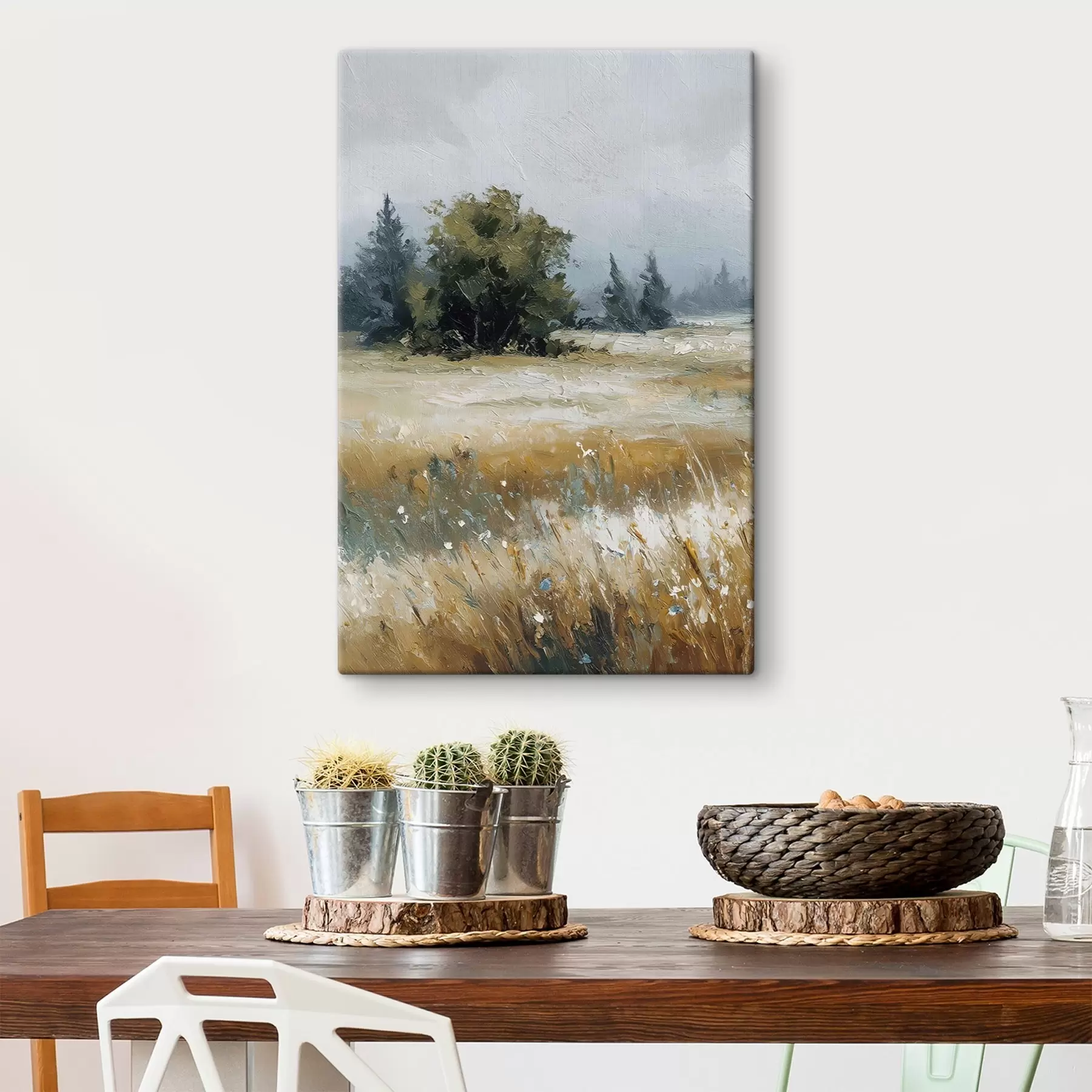 Obraz Poľné rastliny, imitácia olejomaľby s48009