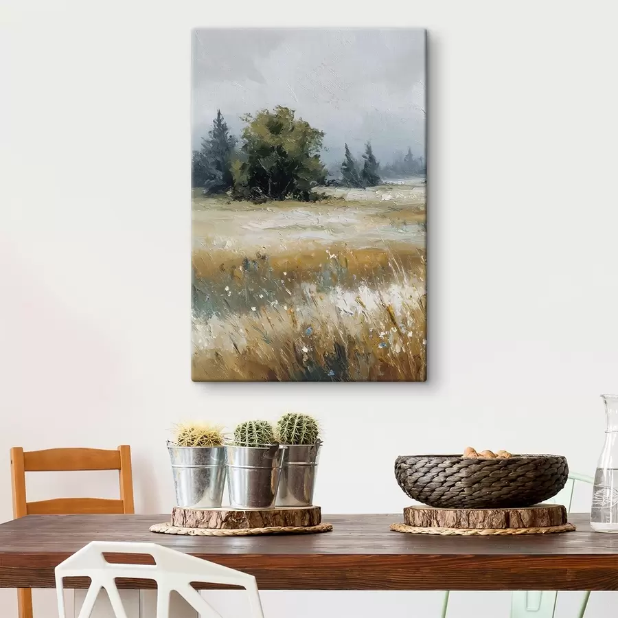 Obraz Poľné rastliny, imitácia olejomaľby s48009