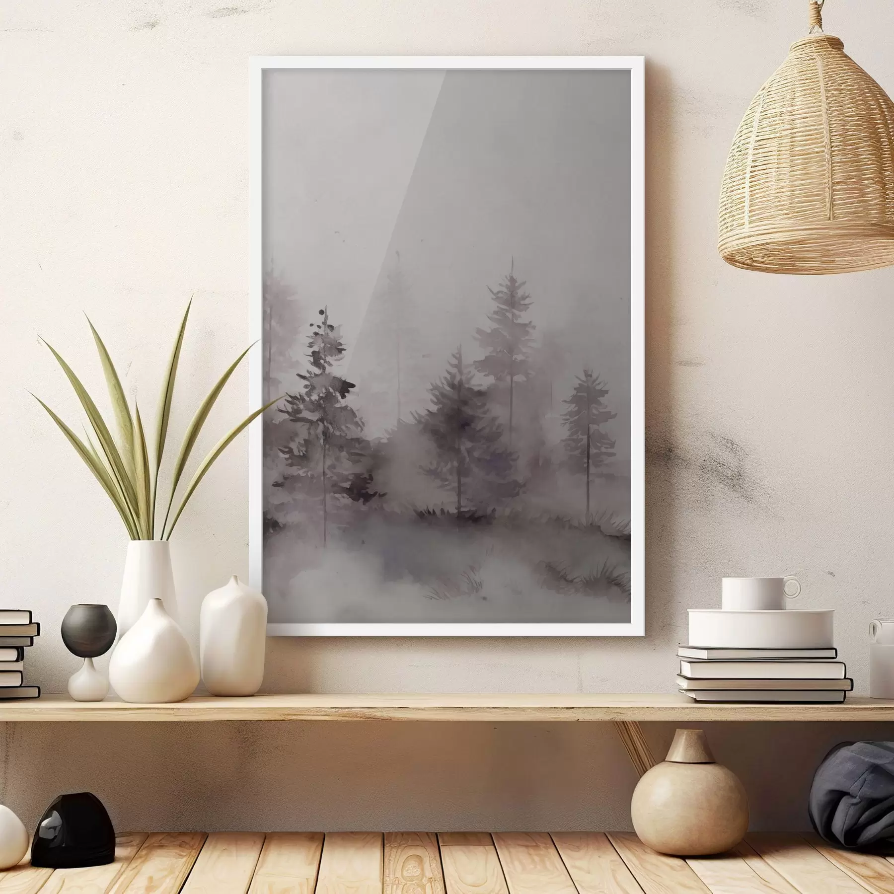 Fototapety Les, imitácia akvarelu f47996