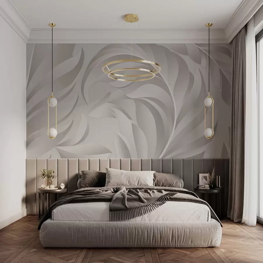 Fototapety veľké textúrované perie v perleťových odtieňoch w05231v2