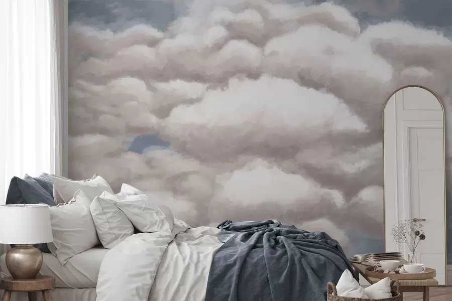 Fototapety Mäkké oblaky na modrej oblohe w05143