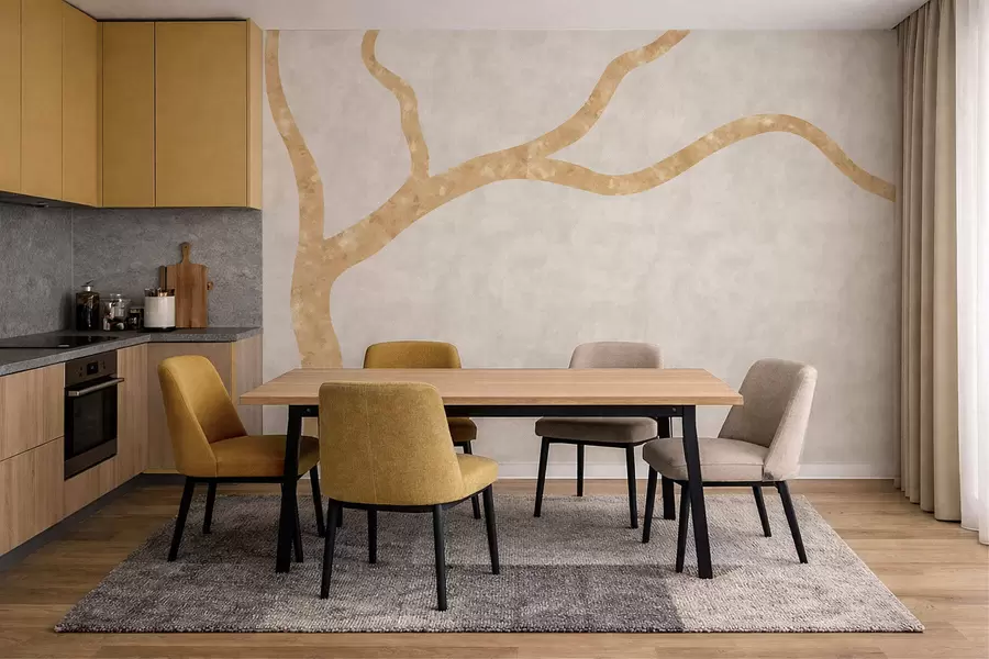 Fototapety Svetlá vetva na bledom pozadí w05144