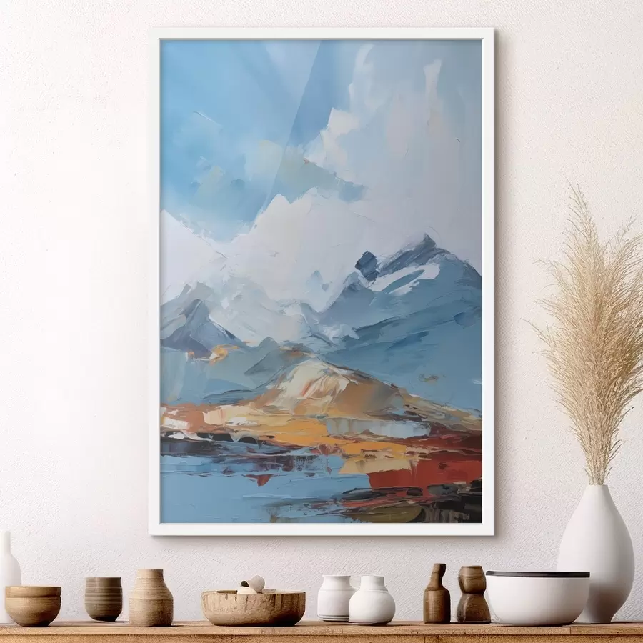 Fototapety Imitácia maľby hôr f48045