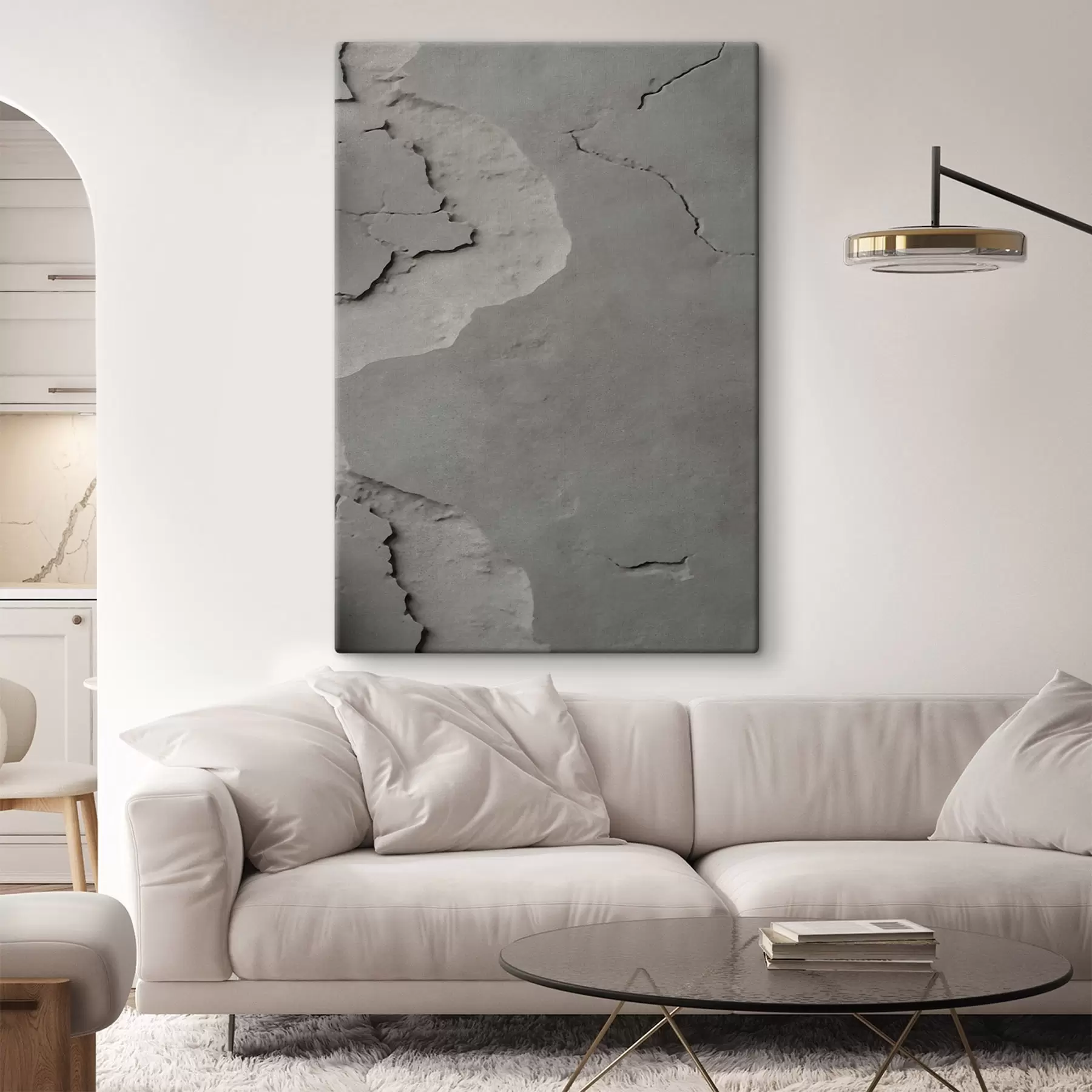 Obraz Sivý betón, imitácia s48106