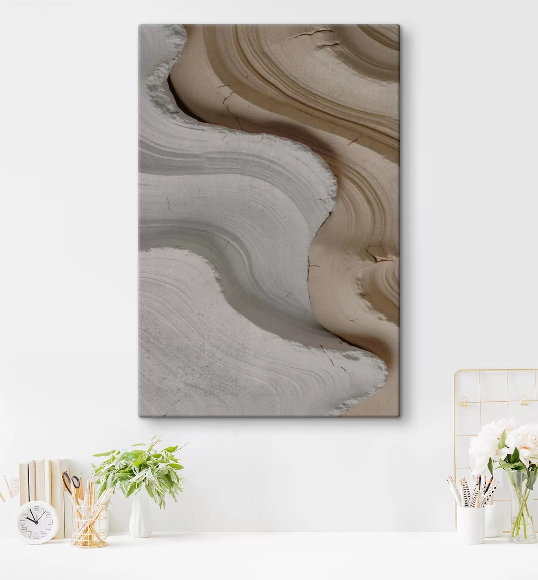 Obraz Svetlé a béžové lišty s48107