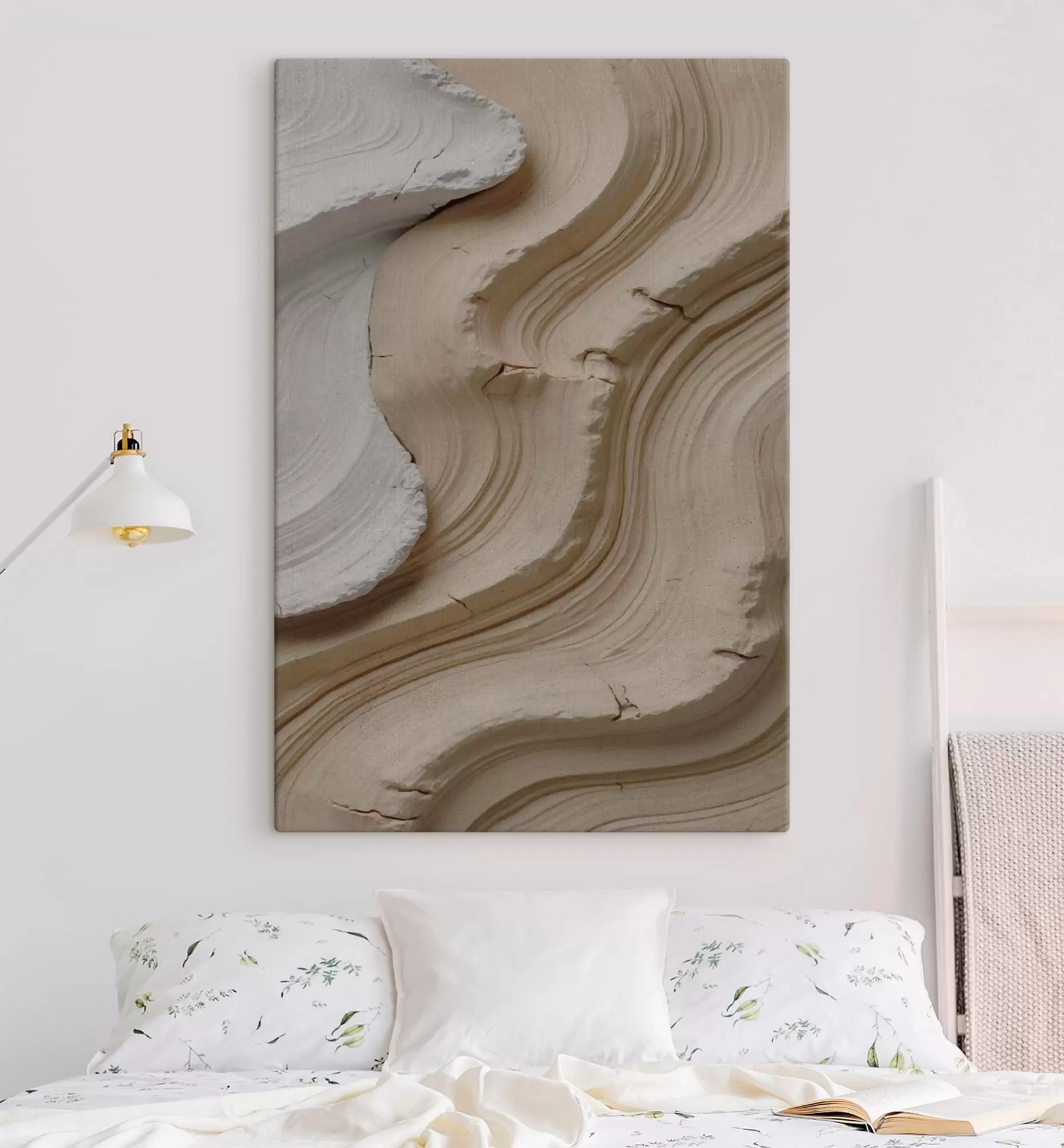 Obraz Imitácia svetla a béžové lišty s48108