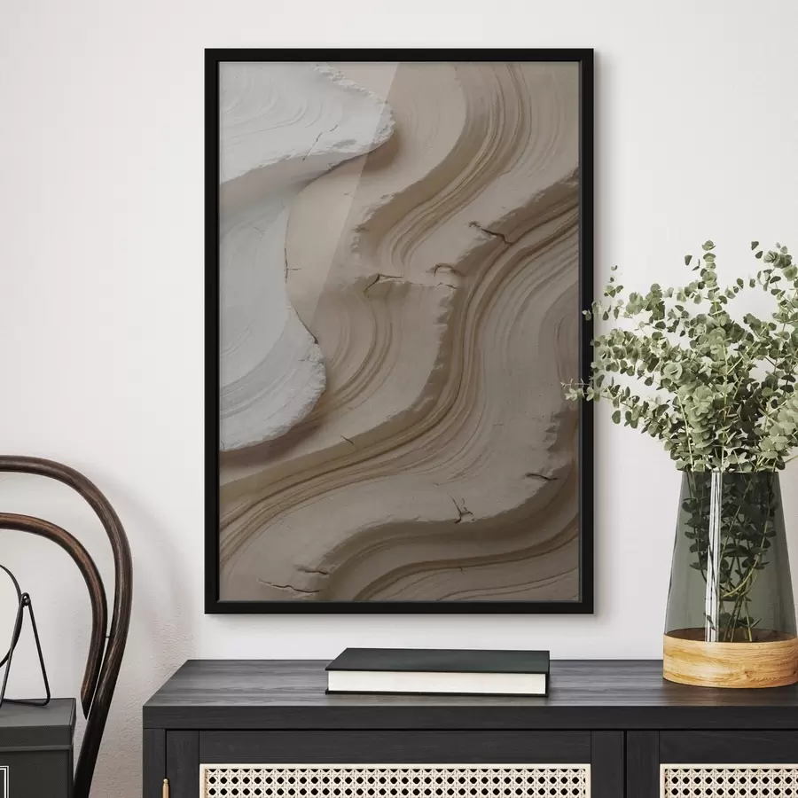 Fototapety Imitácia svetla a béžové lišty f48108