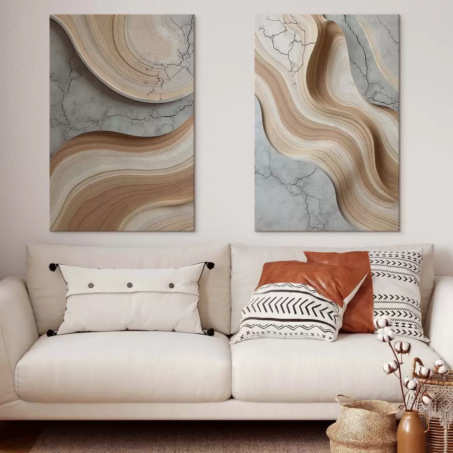 Obraz Drevo a betón, imitácia m30078