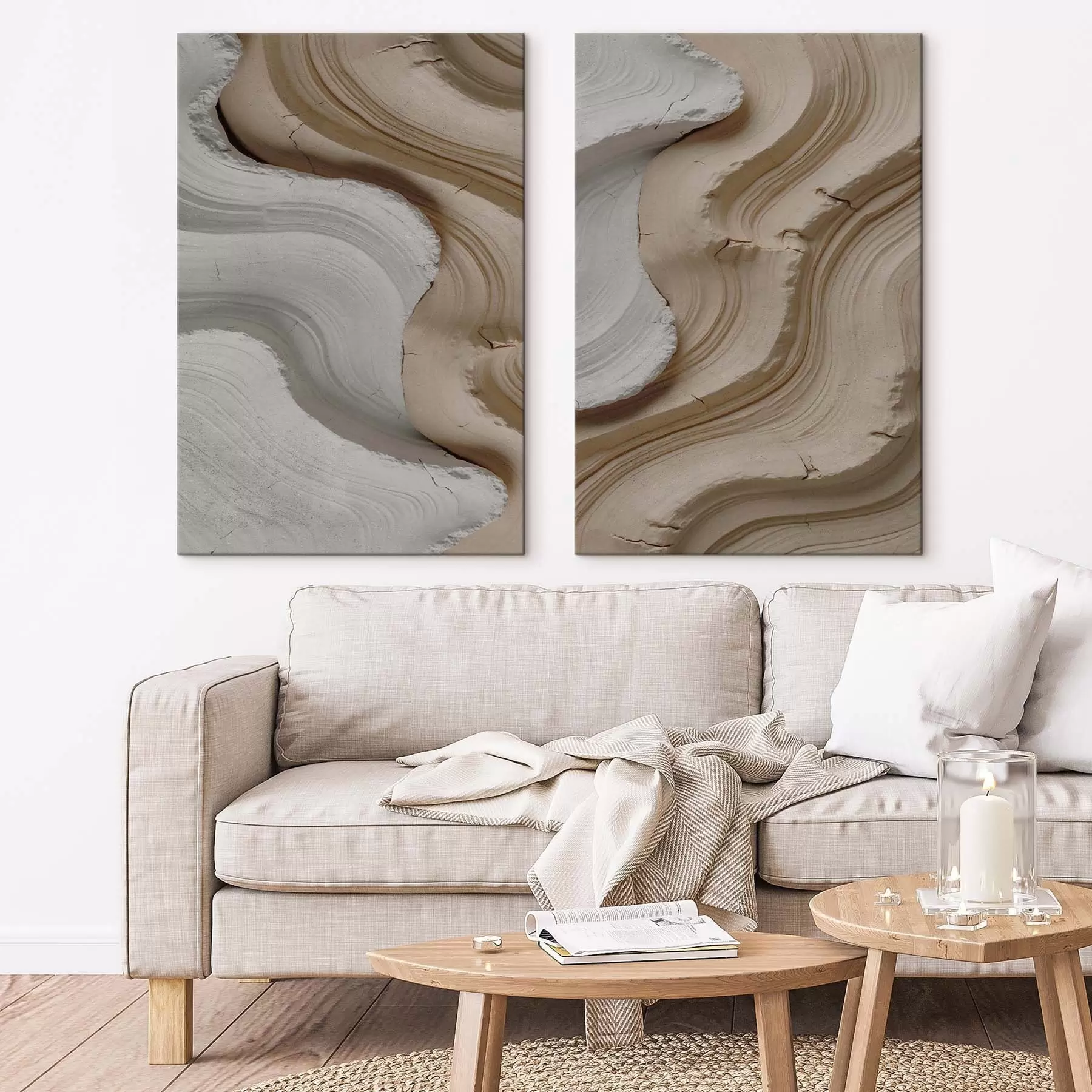 Obraz Svetlé a béžové lišty, 3D imitácia m30080