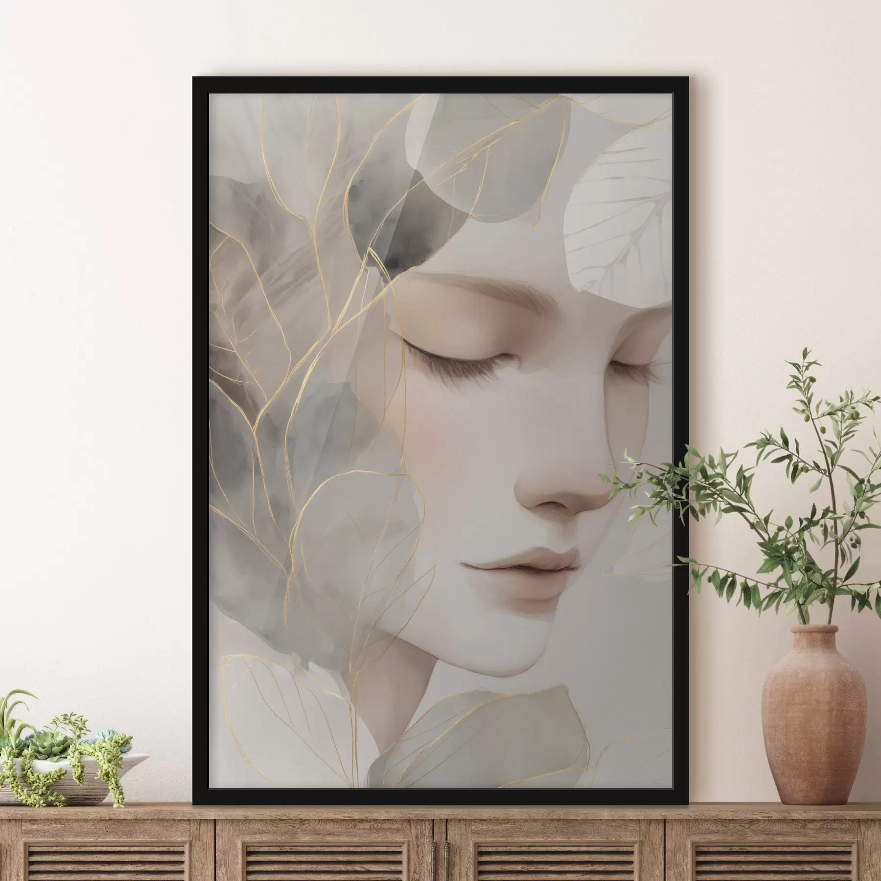 Fototapety dievča v listoch f47937