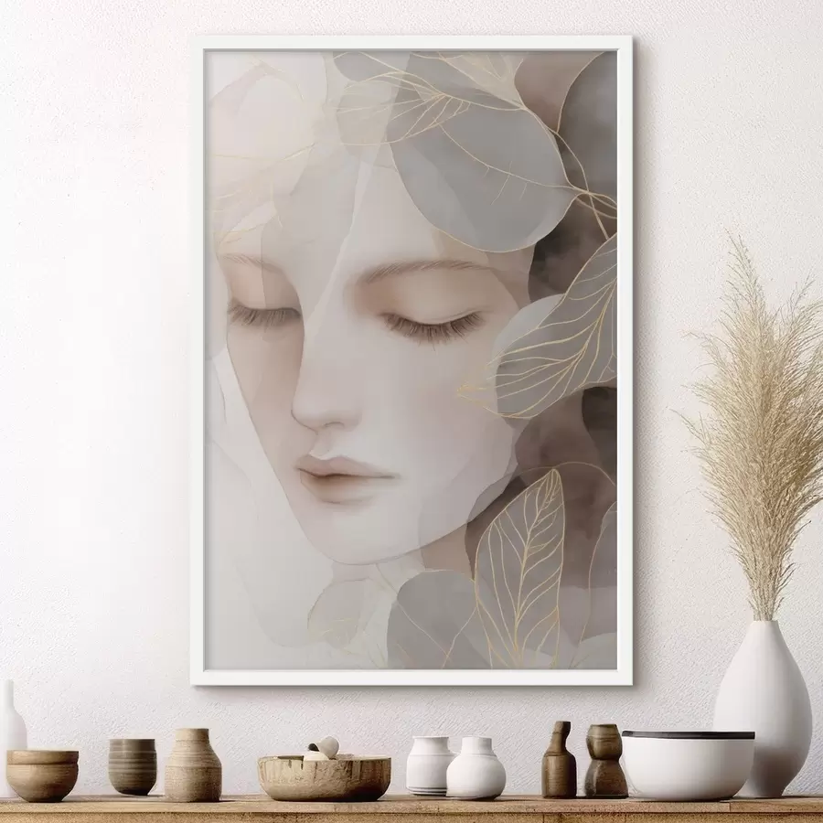 Fototapety dievča v listoch f47938