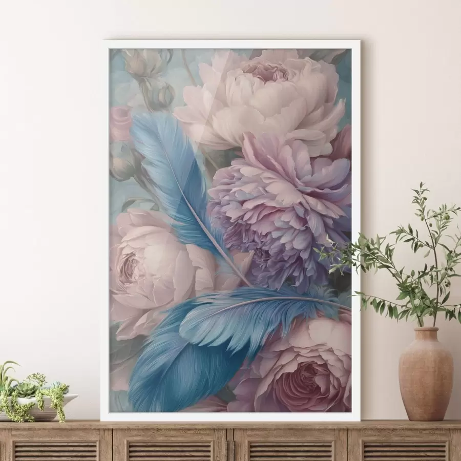 Fototapety perie medzi pivóniami f47939