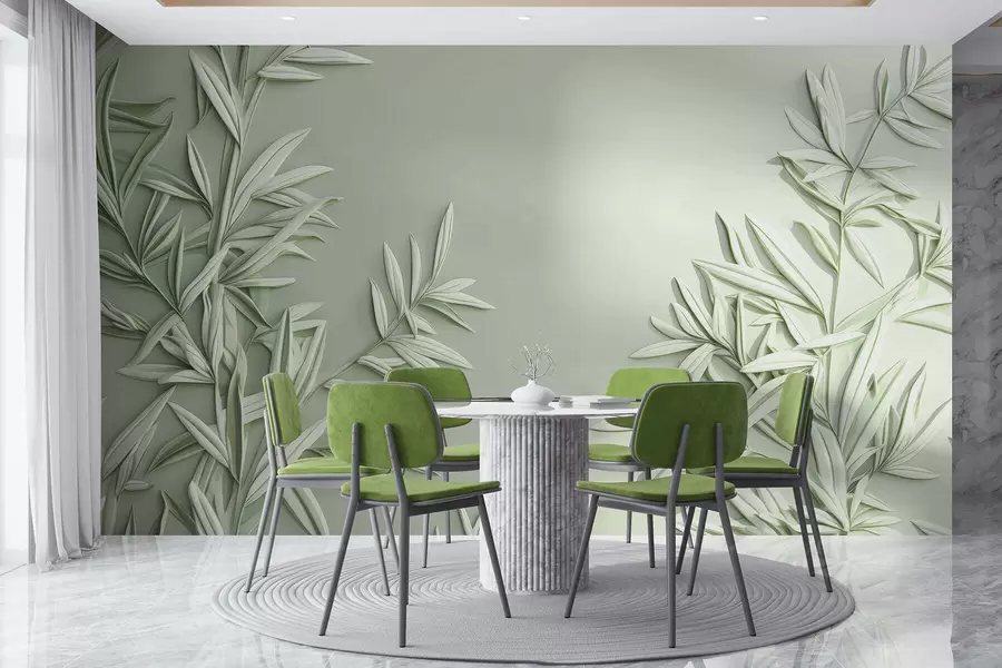 Fototapety Imitácia basreliéfnych listov w05244v1