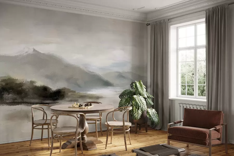 Fototapety Maľované hory w05248