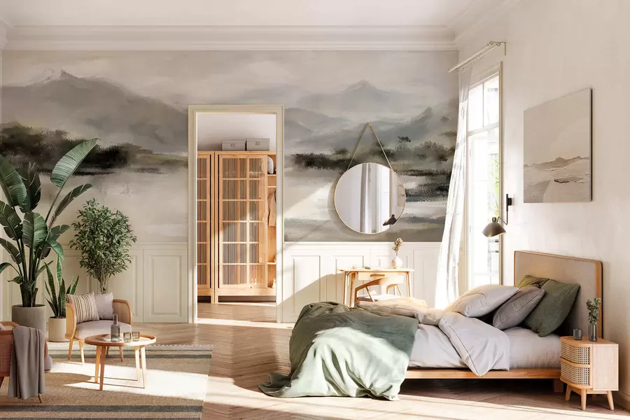 Fototapety Maľované hory w05248