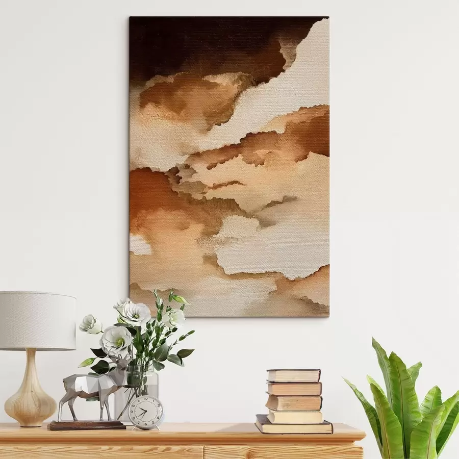 Obraz abstraktná vrstvená akvarelová kompozícia s48070