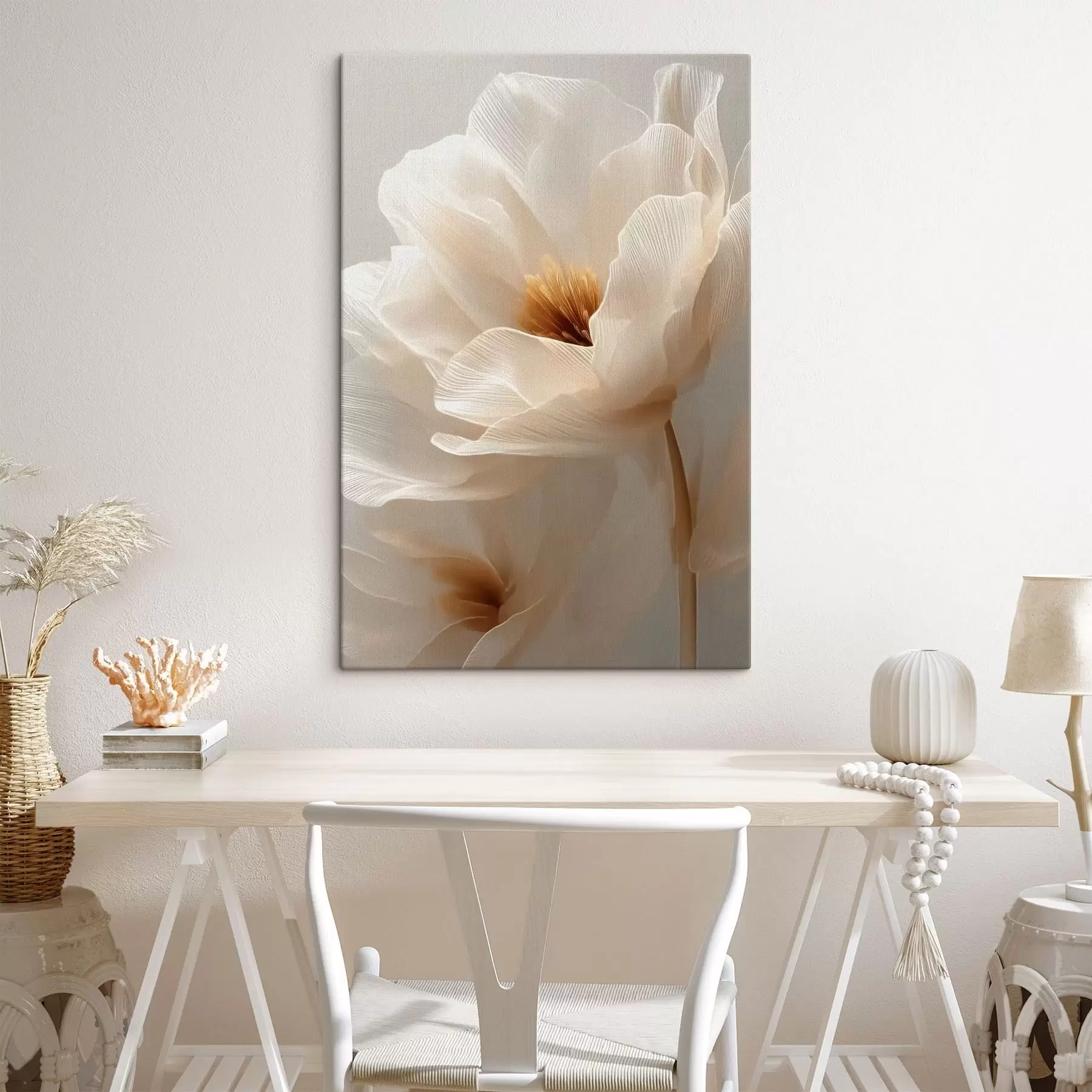 Obraz makro kvetinová kompozícia v teplých  tónoch s48121