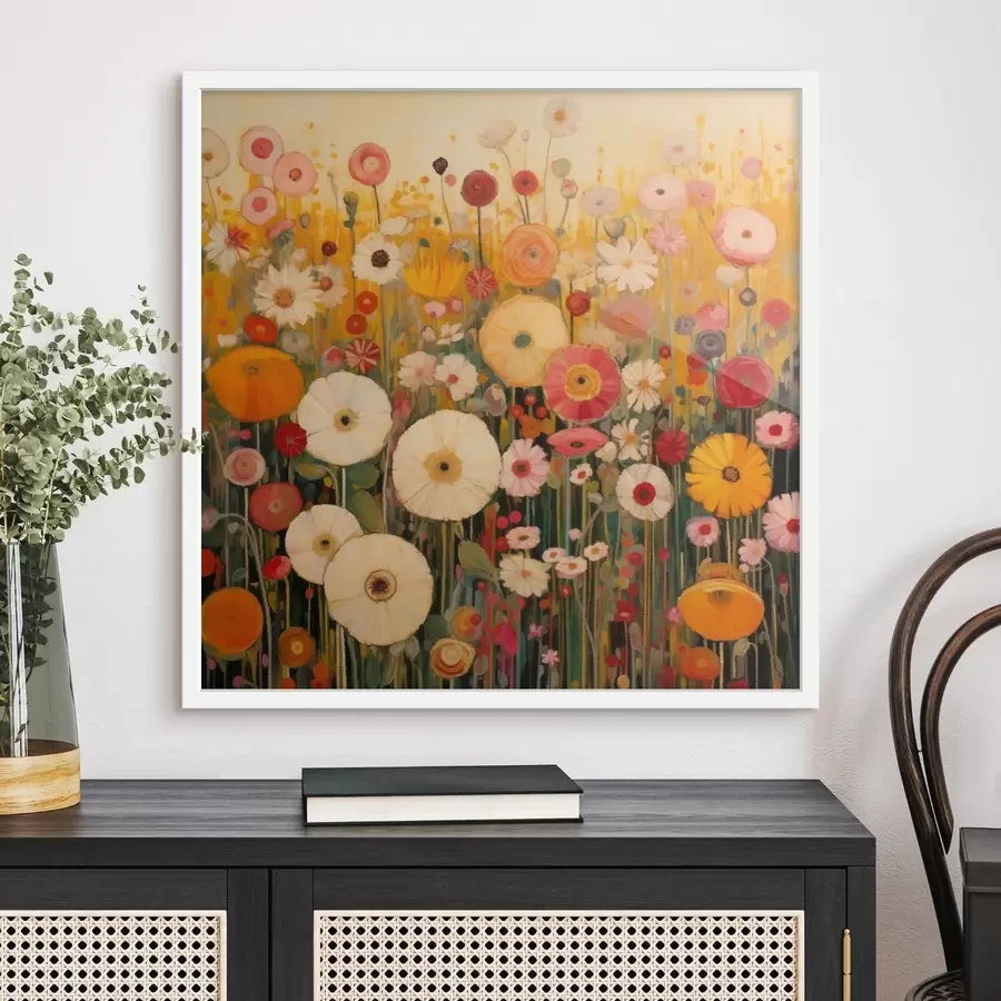 Fototapety živé okrasné kvetinové pole f48112