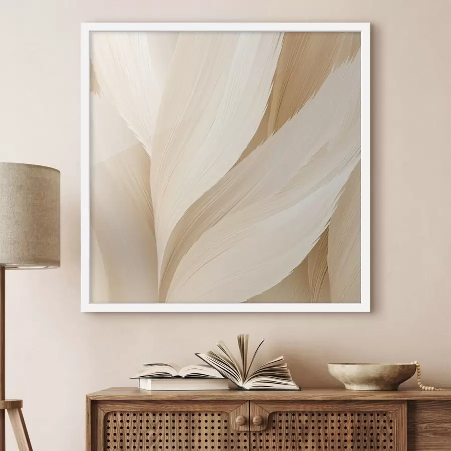 Fototapety Ľahké perové tvary v béžových odtieňoch f48096