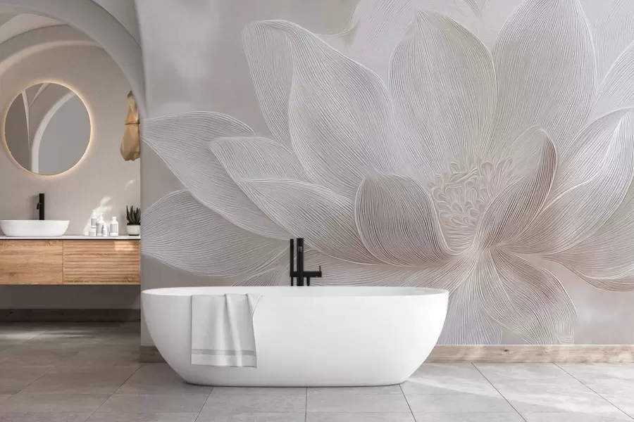 Fototapety Abstraktné vlny v svetlo béžových odtieňoch w05266