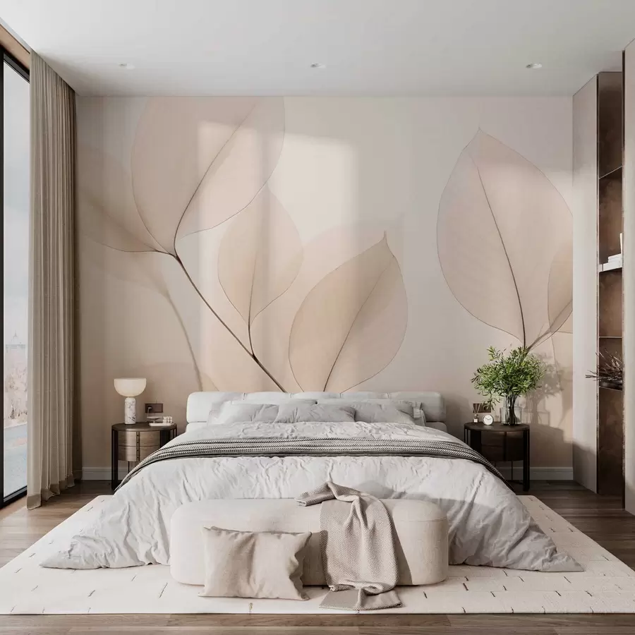 Fototapety Biela kvetina s jemnou čiarou w05268