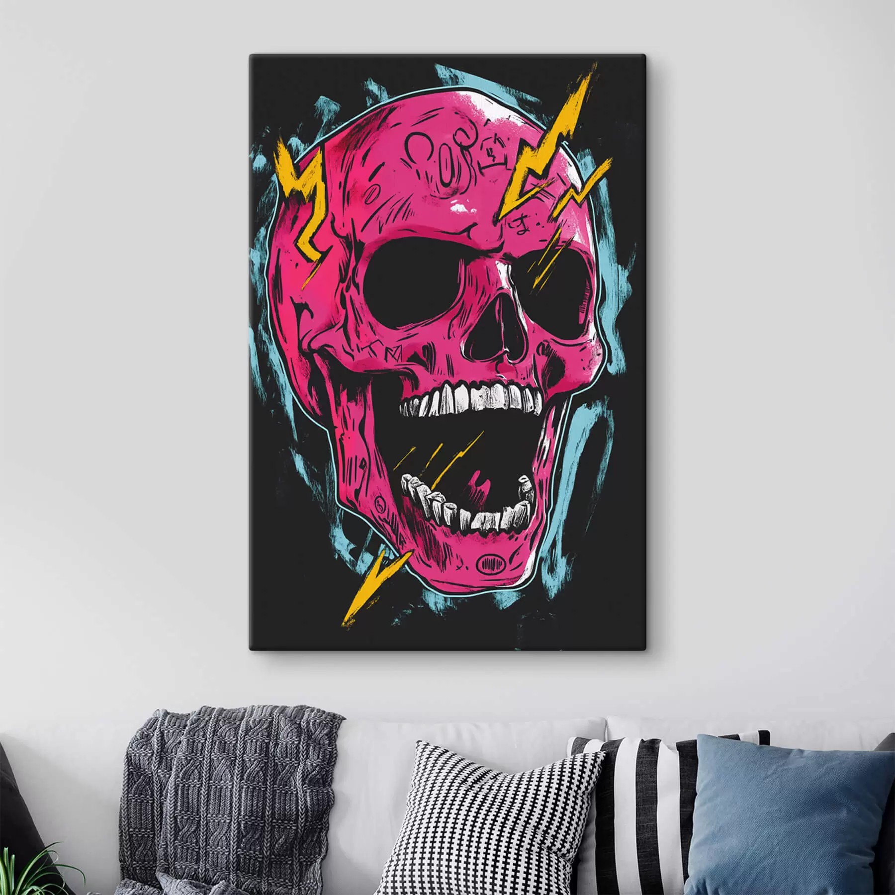 Obraz Abstraktná lebka s47780