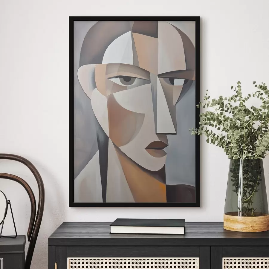 Fototapety Moderný kubistický portrét f48013