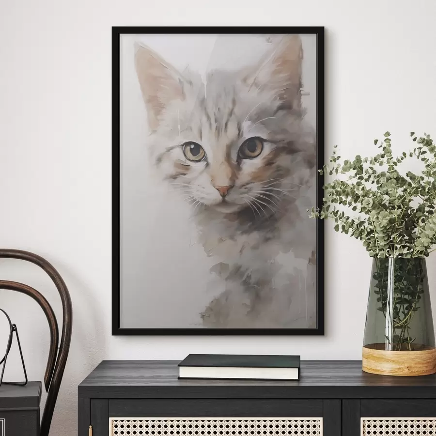 Fototapety Maľba imitácie mačky f48161