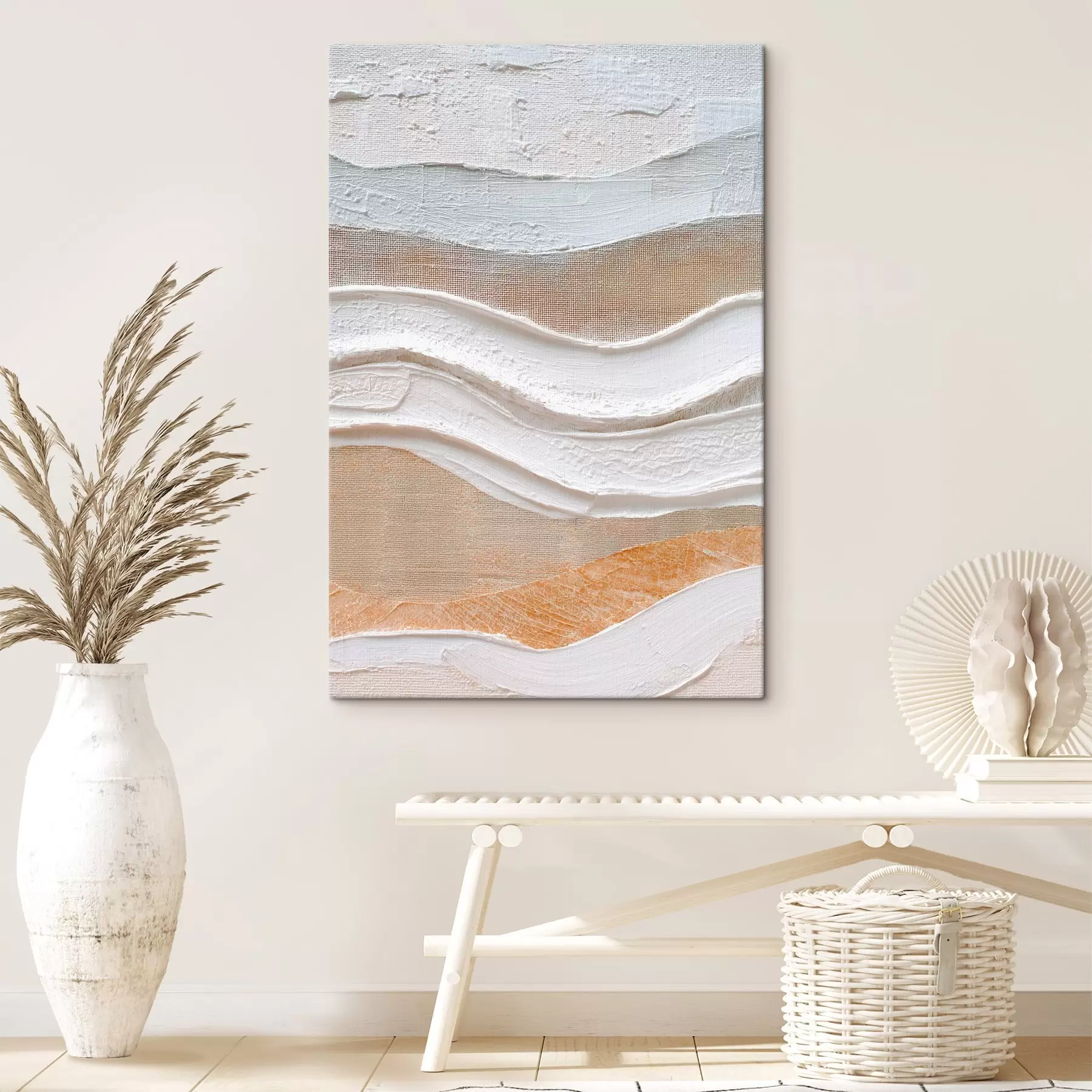 Obraz Textúrovaná kompozícia s výraznými ťahmi štetcom v minimalistickom štýle s47965