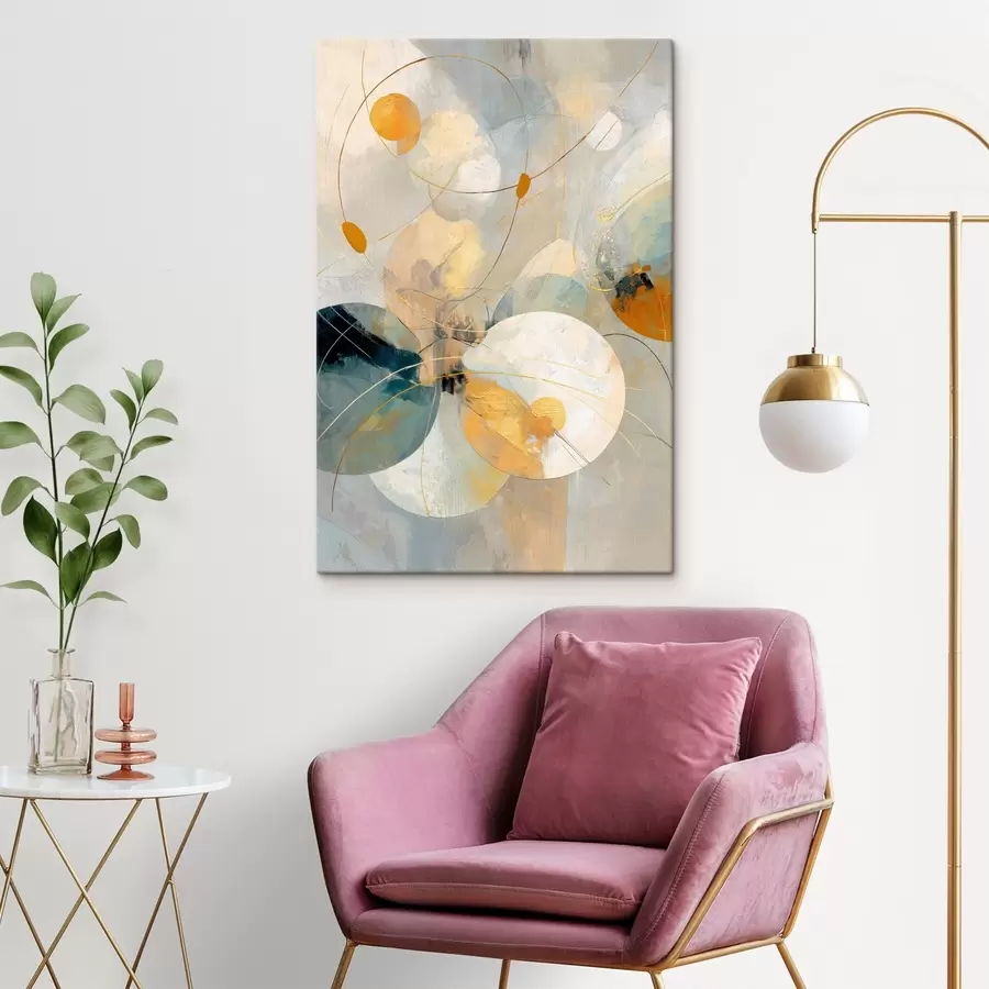 Obraz Zloženie priehľadných gúľ a textúrovaných bodiek s47985