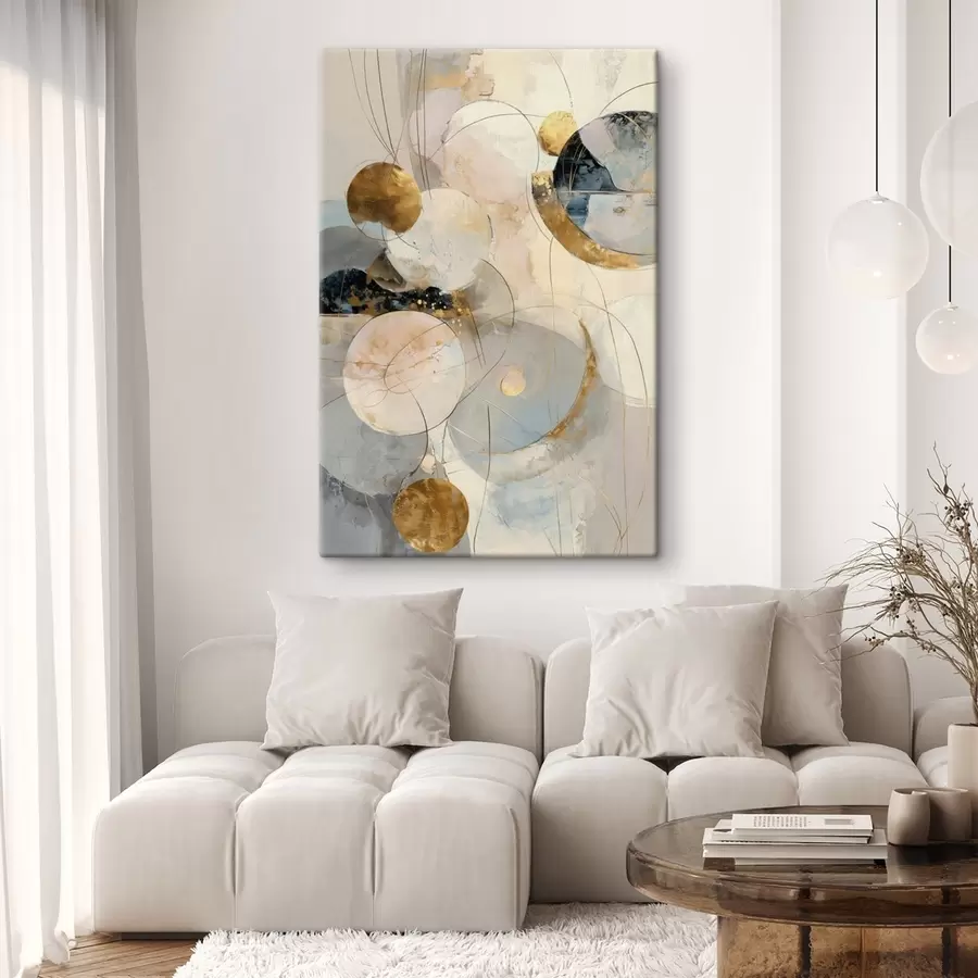 Obraz Harmónia odtieňov oblohy a geometrických tvarov v minimalistickom štýle s47986