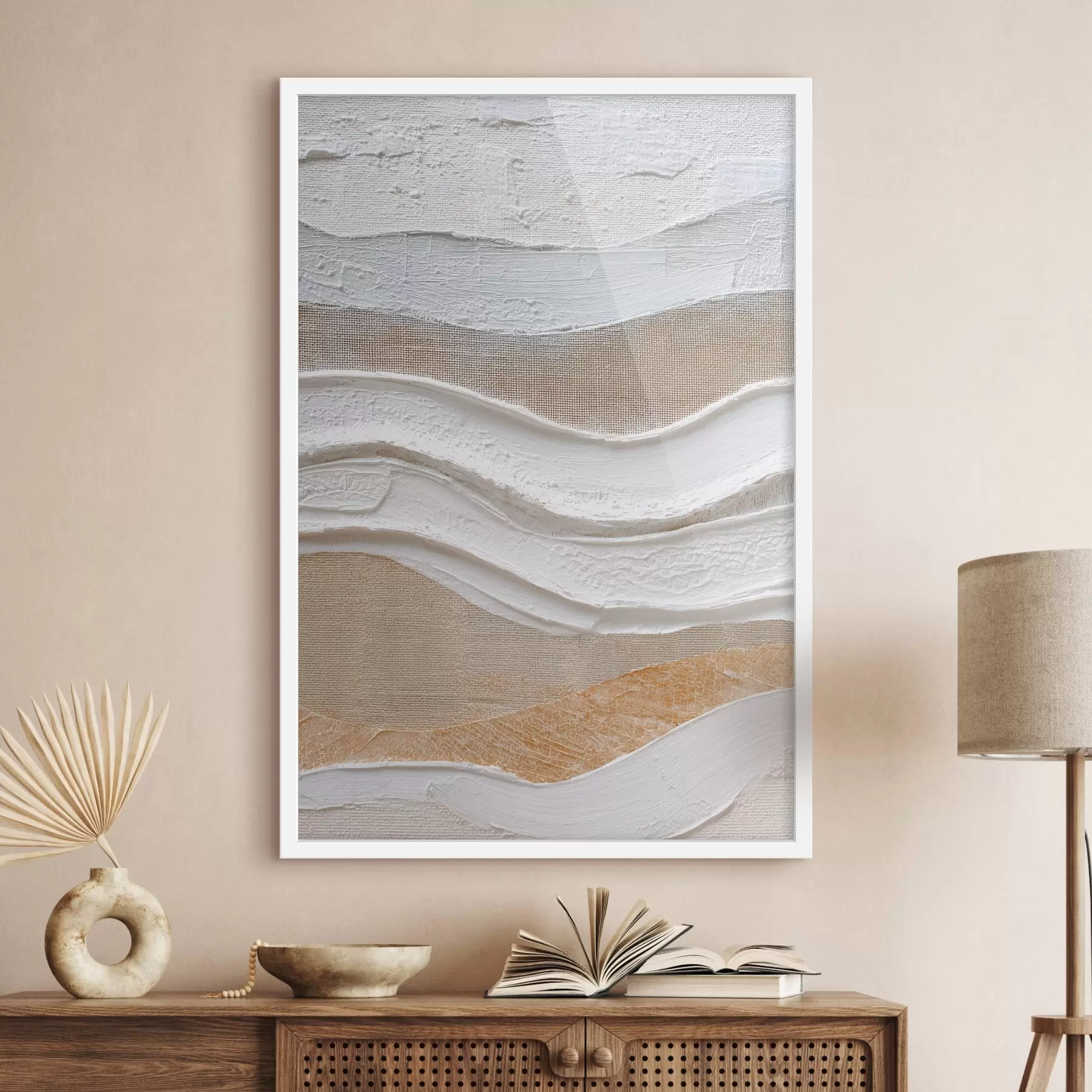 Fototapety Textúrovaná kompozícia s výraznými ťahmi štetcom v minimalistickom štýle f47965