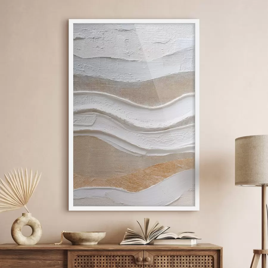 Fototapety Textúrovaná kompozícia s výraznými ťahmi štetcom v minimalistickom štýle f47965