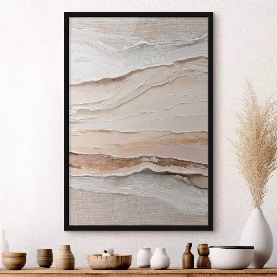 Fototapety Vrstvená kompozícia v pieskových a krémových odtieňoch f47966