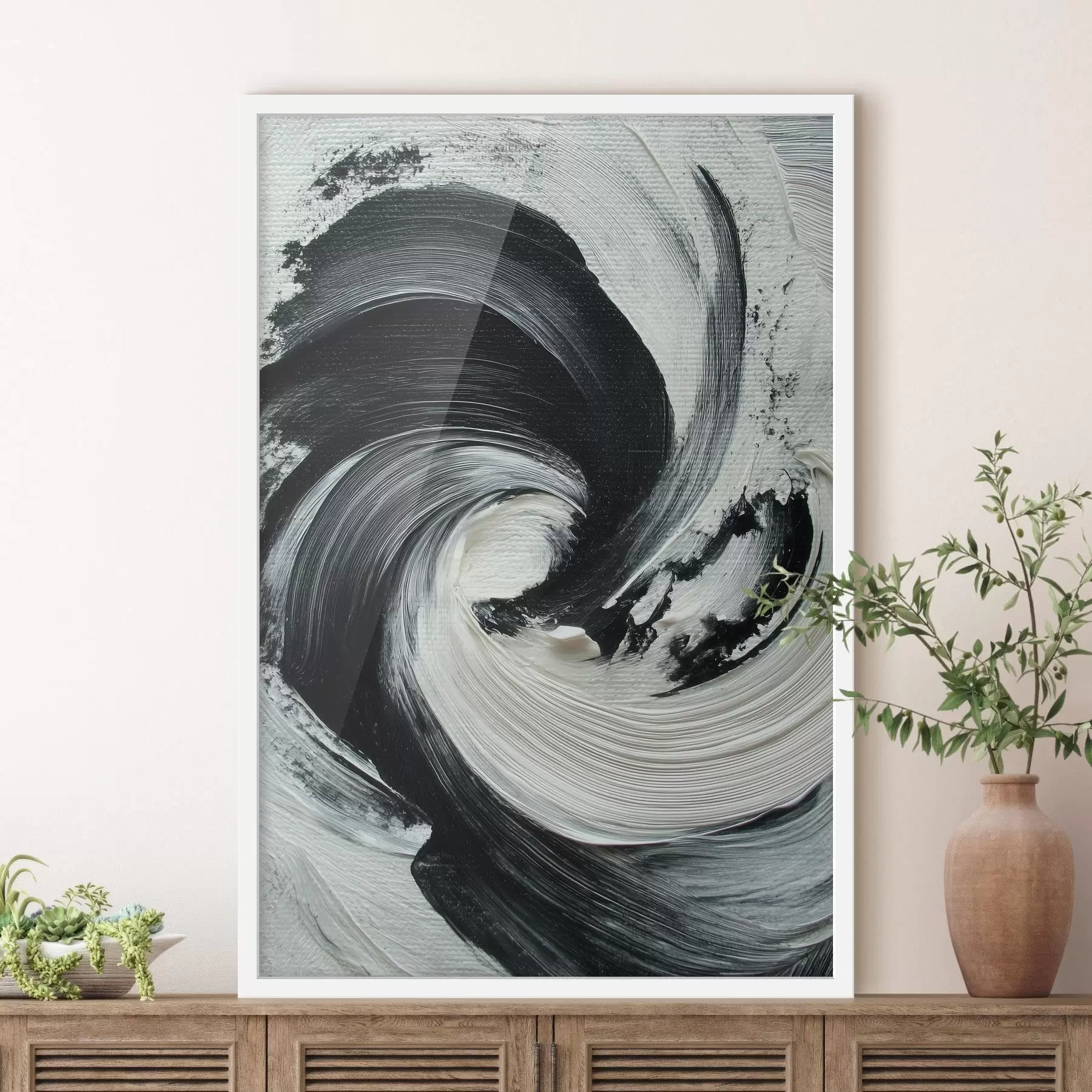 Fototapety Abstraktná špirála s výraznými ťahmi štetca v štýle olejomaľby f47989