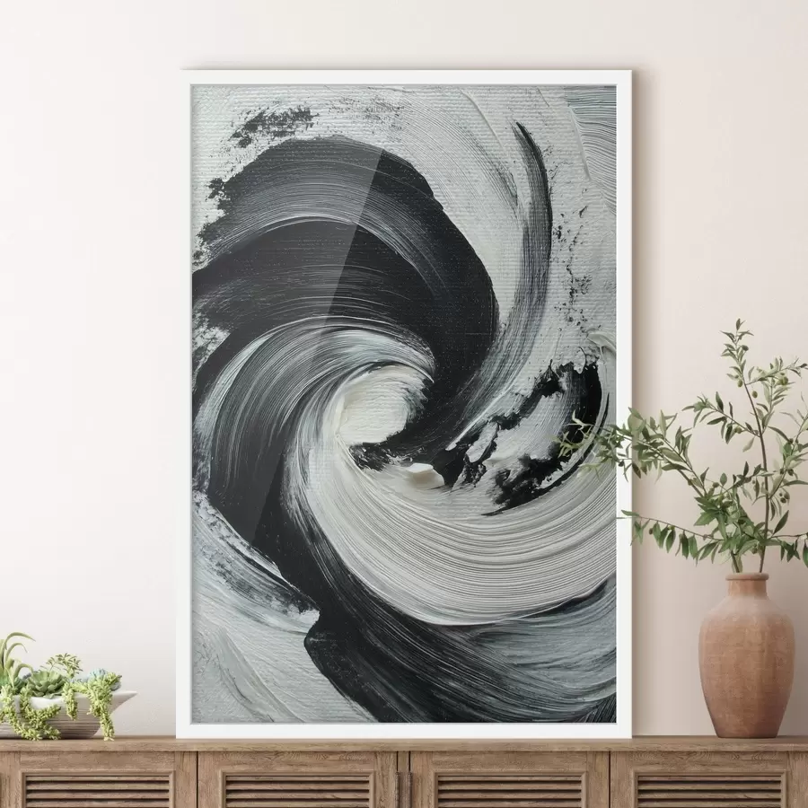 Fototapety Abstraktná špirála s výraznými ťahmi štetca v štýle olejomaľby f47989