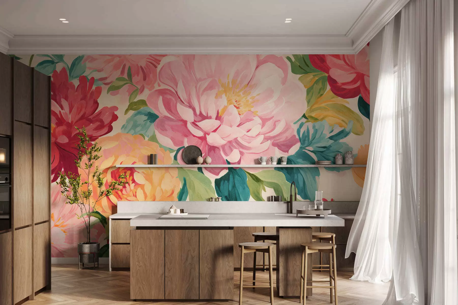 Fototapety Pivoňková záhrada w05313