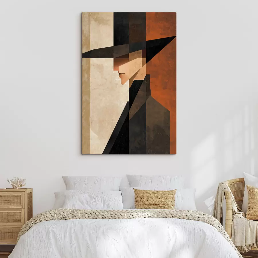 Obraz Geometrický abstraktný portrét s48230