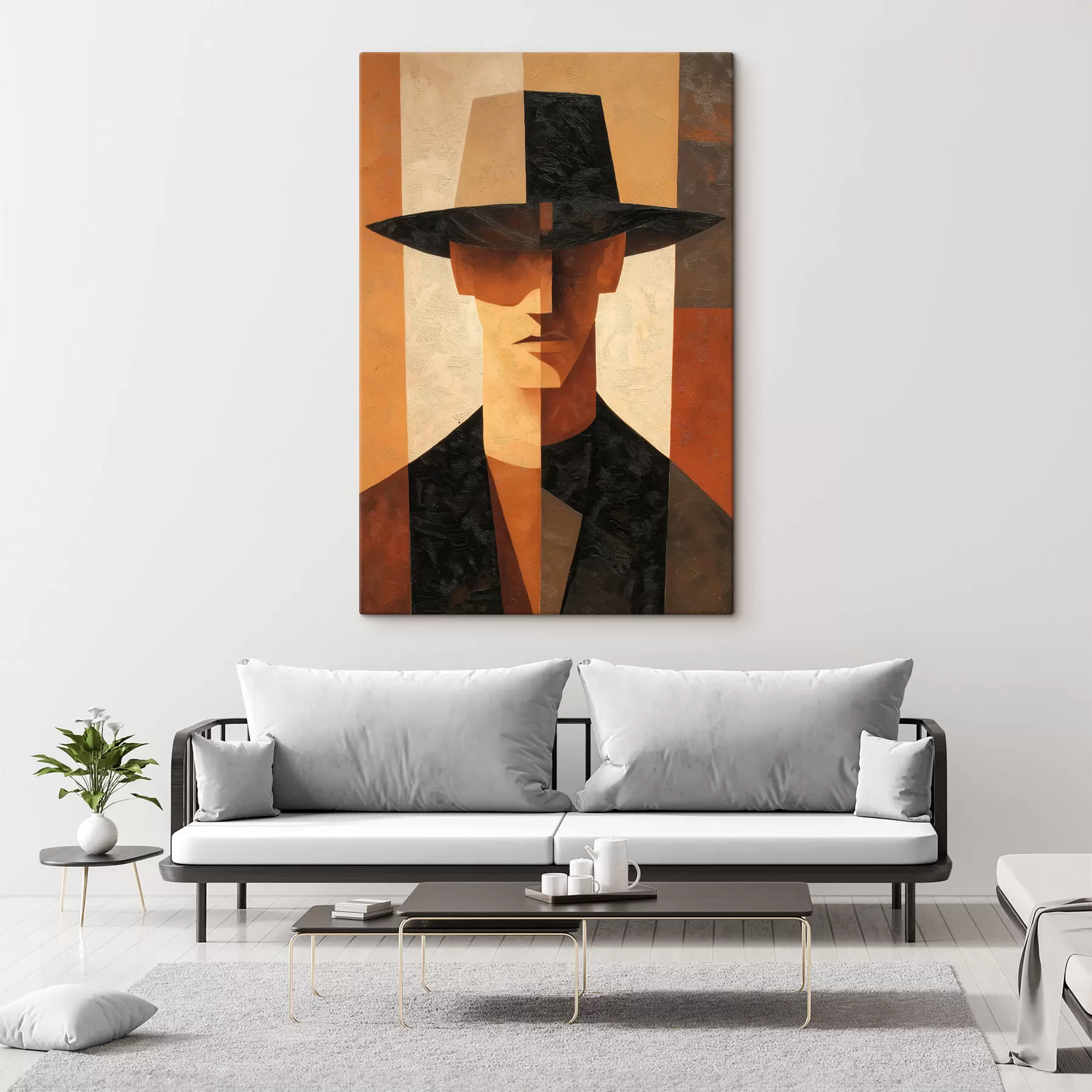 Obraz Geometrický abstraktný portrét s48231