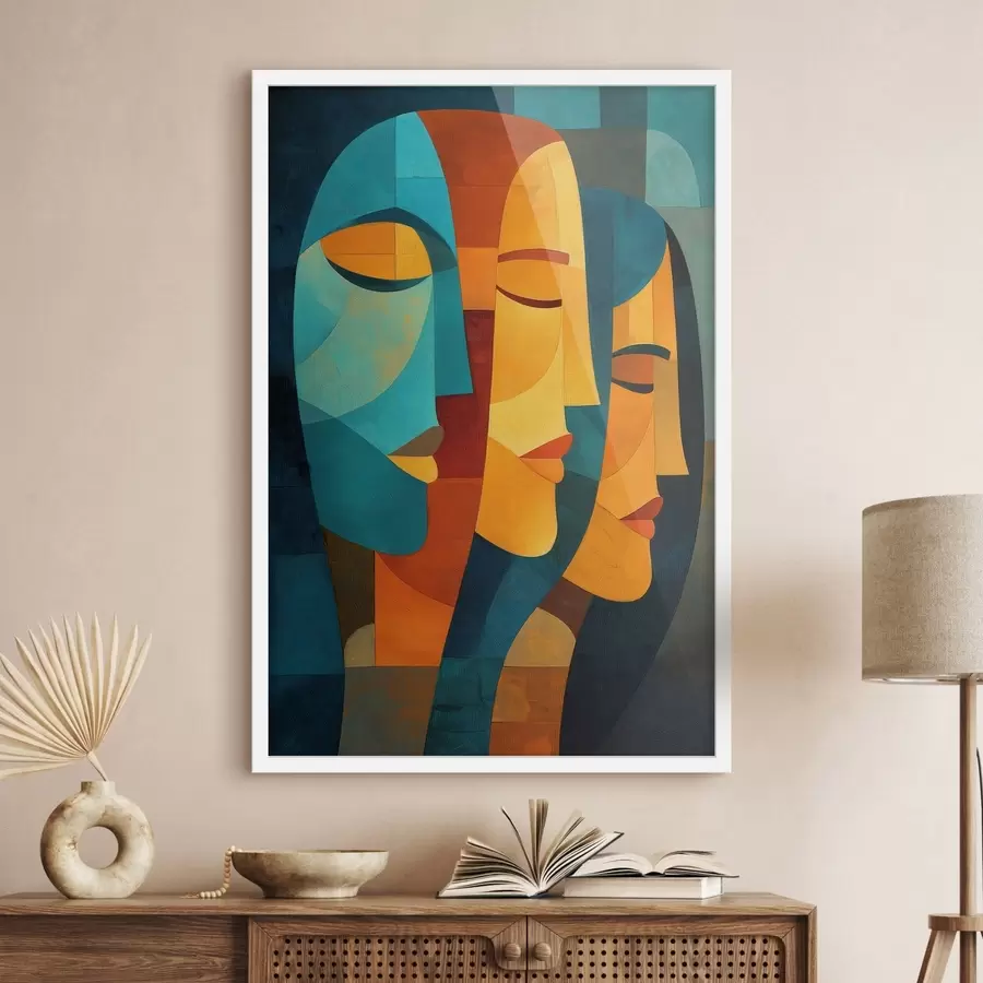 Fototapety Geometrické ženské profily f48256