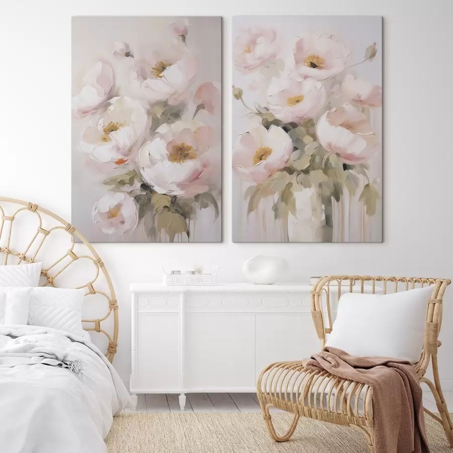 Obraz Abstraktné kvety imitácia maľby m30166