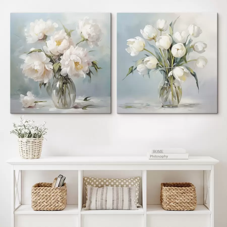 Obraz Kytica kvetov vo váze, imitácia maľby m30167