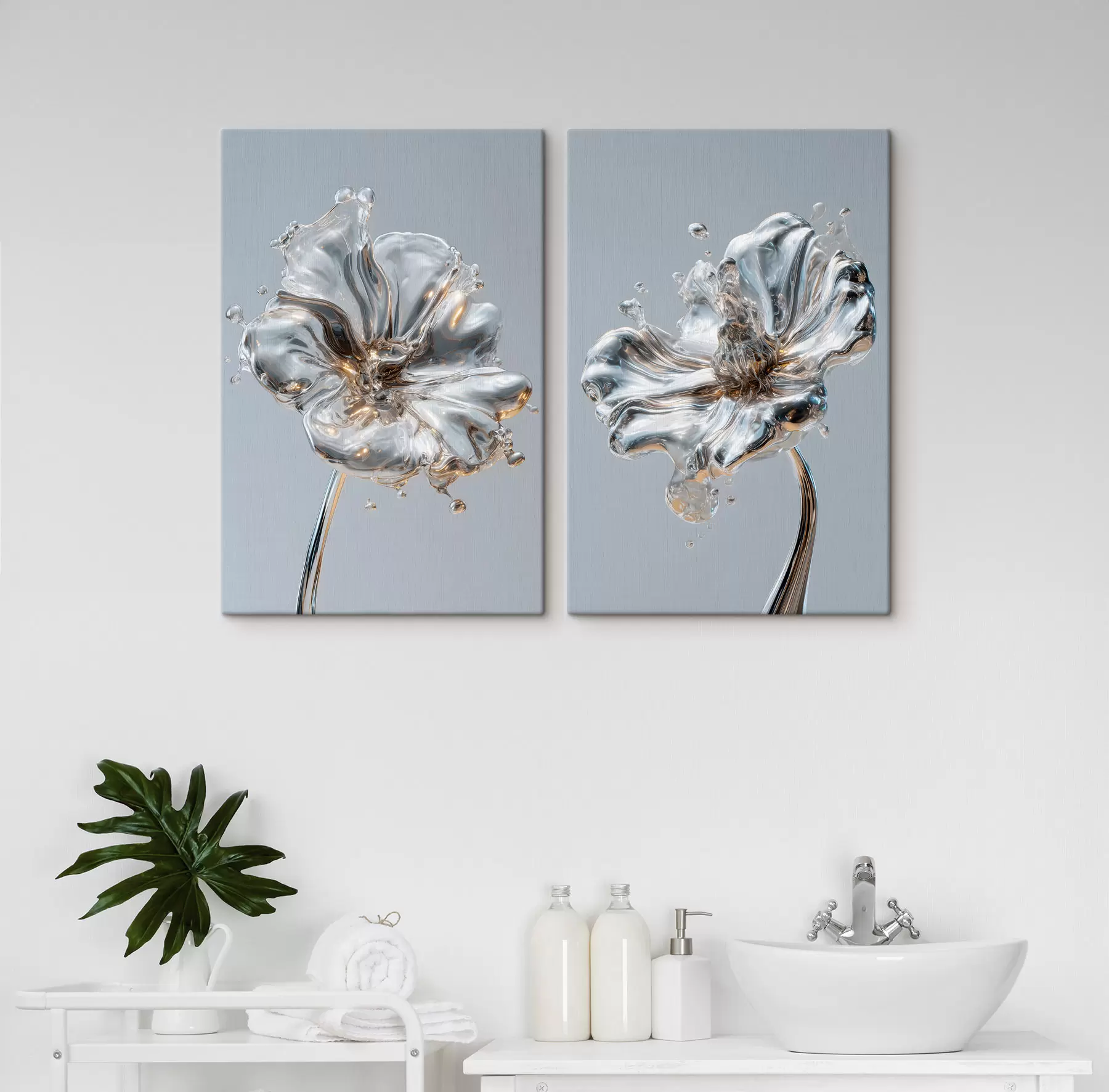 Obraz kvety v štýle tekutej textúry m30172