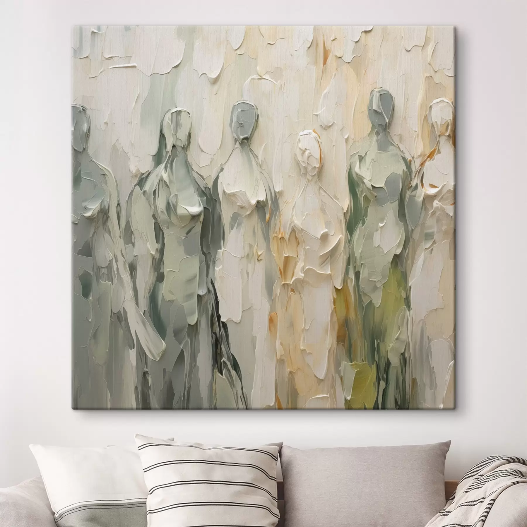 Obraz Abstraktné siluety imitácia maľby s48275