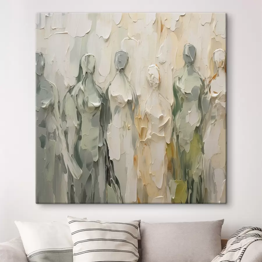 Obraz Abstraktné siluety imitácia maľby s48275