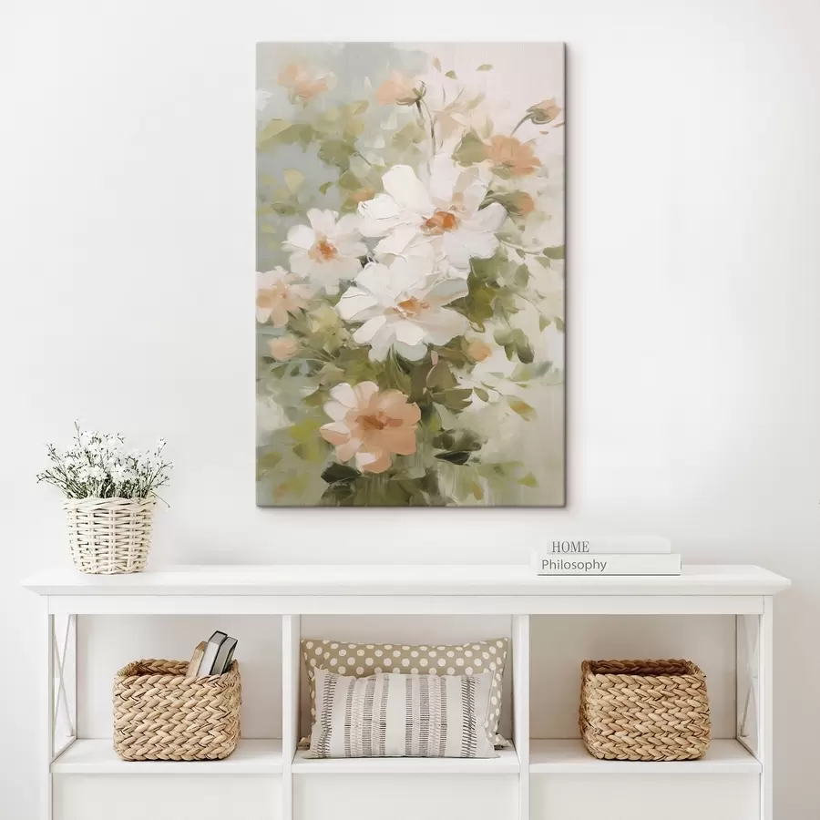 Obraz Jemné kvety imitácia maľby s48323
