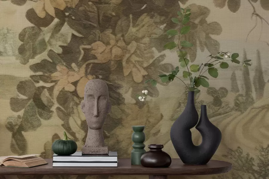 Fototapety Pastorálna krajina v vyšívanom štýle w05359