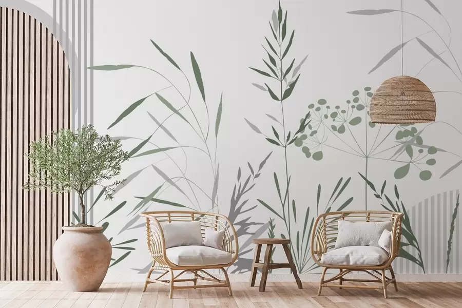 Fototapety Abstraktné siluety vegetácie w05375